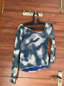 Abstract Printed One Shoulder Top