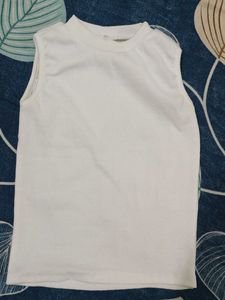 combo- White Ribbed Tank Top Set
