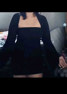 Black Batwing Sleeve Top
