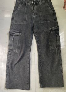 SHEIN Grey Cargo Jeans