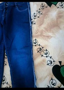 Blue Denim Jeans Side Cut Design in 32 waist