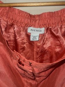 Elegant Coral Silk Palazzos