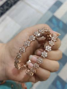 Sparkling Floral Design Bangles