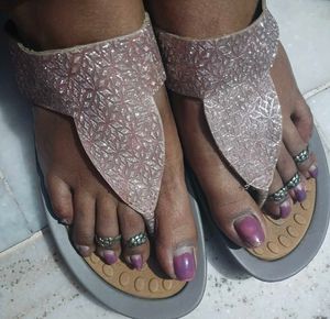 Sparkly Toe-Thong Sandals