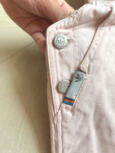 Adidas Orginals Pink Denim Overall Skirt