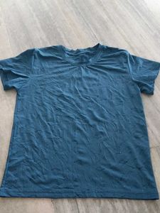 Teal Blue dinosaur Textured T-Shirt