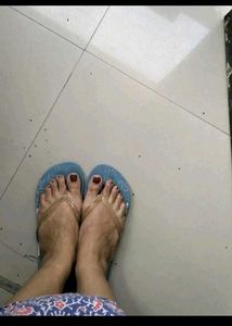 used Miniso Blue Flip-flops
