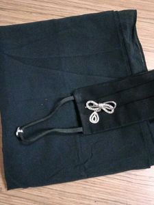 Sparkling Bow dupatta/hijab/scarf and Face Mask
