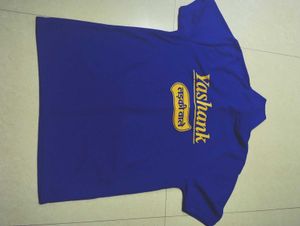 Men's Royal Blue Graphic Polo T-Shirt