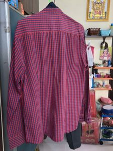 Men's Red Checkered Casual Shirt