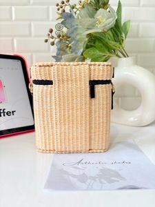 Chanel Straw Crossbody Bag