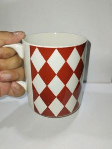 Brown Diamond Patterned Ceramic Mug