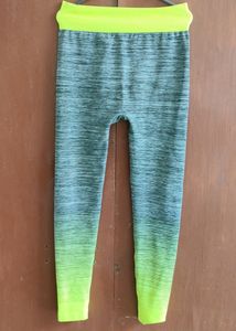 Shaded Grey And Neon Active Wear