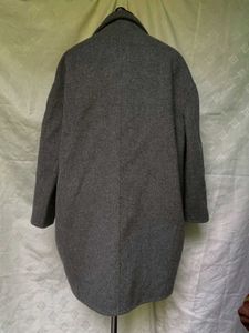 Stylish Grey Wool Blend Coat