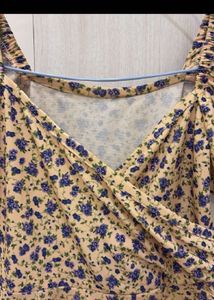 Floral Print Midi Dress with Slit