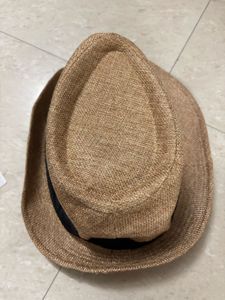 New Brown Fedora Hat with Black Band