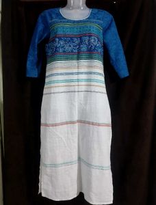 Stylish Blue & White Striped Kurta