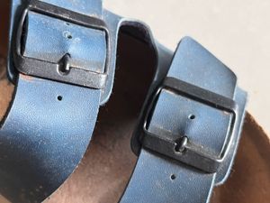 Blue Double Strap Sandals