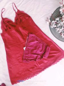 Red Satin Nighty Set