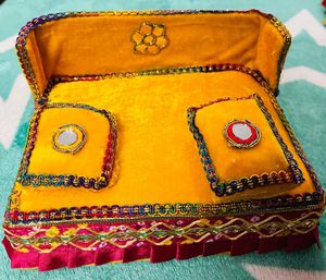 Laddu Gopal Fancy Bed With 2 Pillow