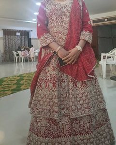 Elegant Red Bridal Lehenga Choli