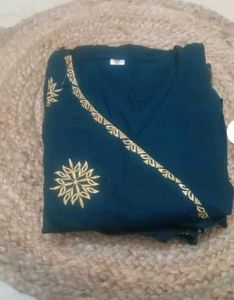 New  Elegant teal kurta set with dupatta