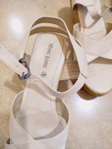 White Wedge Sandals....