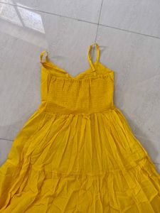 Tiered Yellow Maxi Sundress
