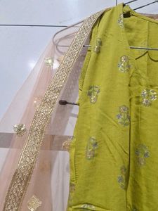 Green Kurta Set with Dupatta