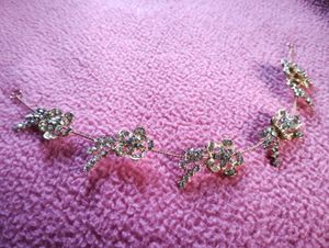 crystal flower hair vine