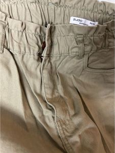 Olive Green Paperbag Waist Pants