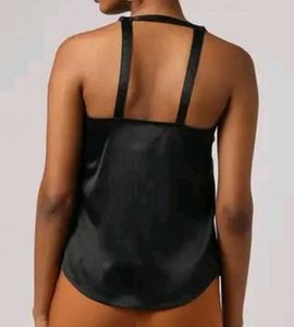 Y2k Black Halter Neck Top