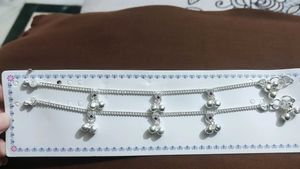 Silver Anklet with Bells # baby girl