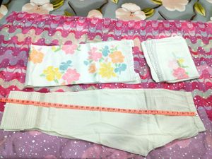 branded White suit dupatta and pant set