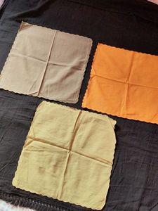 Set of 3 Colorful Scalloped Edged hand towel