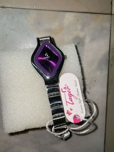 Women's Purple Diamond Shaped Watch