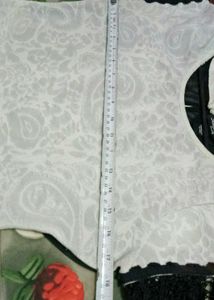 Stylish Black &amp; light cream Lace Kurta