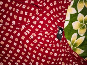 Maroon &amp; White Ethnic Gown