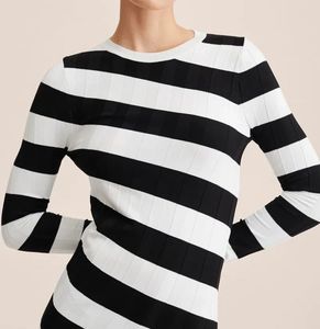 MANGO Chic Striped Maxi Dress