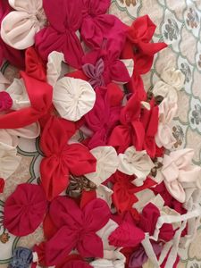 Handmade Fabric Flowers for embellishing dress etc