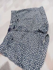 Floral Denim Shorts