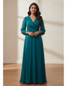 Elegant Teal Maxi Dress