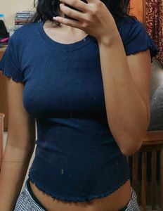 Solid Navy Blue Top