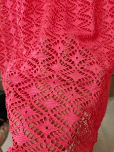 Bright neon pink dress Cover-Up