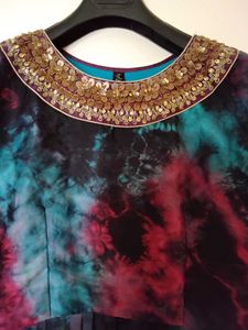 Ethnic Gown with Embellished Neckline