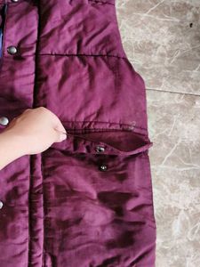 unisex Padded Burgundy Vest