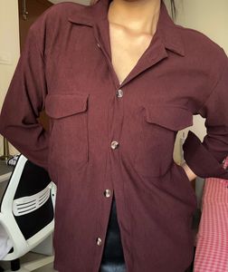 Brown Korean oversized Shirt/jacket