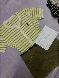 Set knit32-34 with skirt olive 28