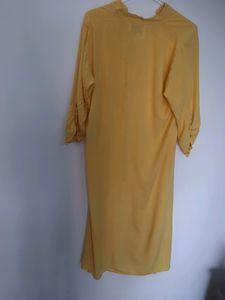 Yellow Colour Front Open Kurta