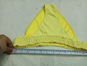 Yellow Smocked Bikini Bottom 💚